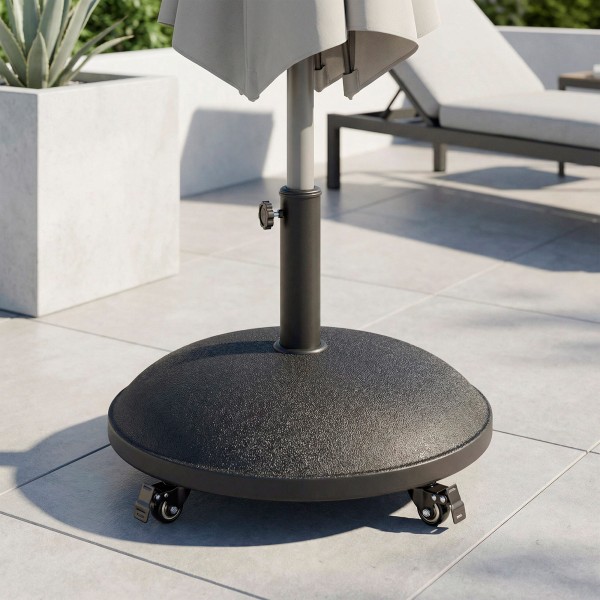 Suporte circular para guarda-sol com 4 rodas | Distria