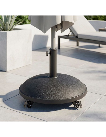Suporte circular para guarda-sol com 4 rodas | Distria