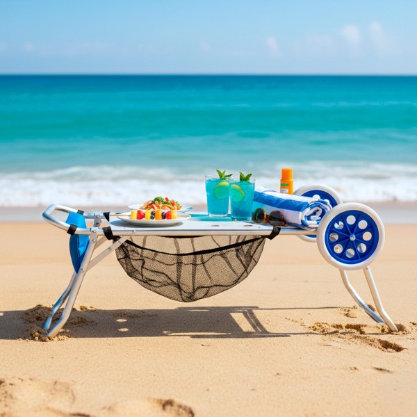 Carrinho de cadeira de praia - acessórios de praia | Distria