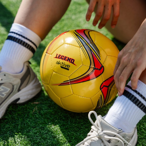 Aktive Bola de futebol em couro sintético T5 com costuras reforçadas | Distria