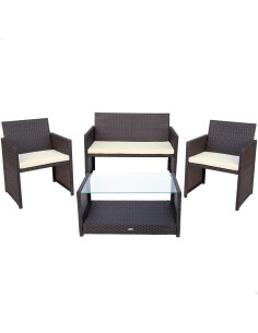 Móveis de jardim e terraço com mesa central | Móveis de jardim