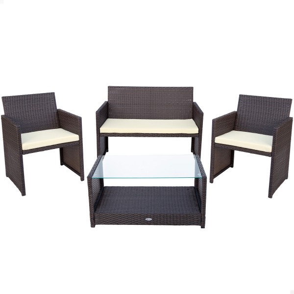 Móveis de jardim e terraço com mesa central | Móveis de jardim