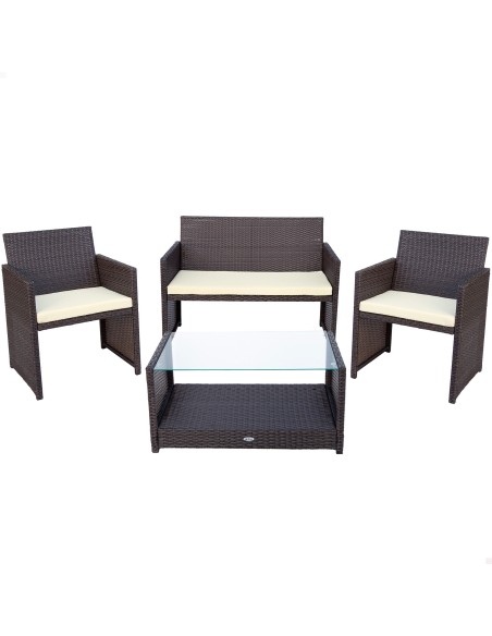 Móveis de jardim e terraço com mesa central | Móveis de jardim