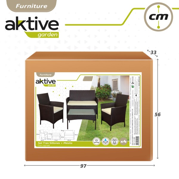 Móveis de jardim e terraço com mesa central | Móveis de jardim