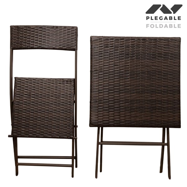 Conjunto de mesa e cadeiras de terraço dobrável | Distria
