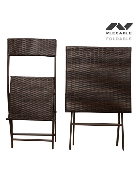 Conjunto de mesa e cadeiras de terraço dobrável | Distria
