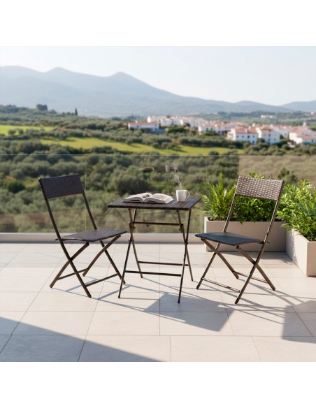 Conjunto de mesa e cadeiras de terraço dobrável | Distria