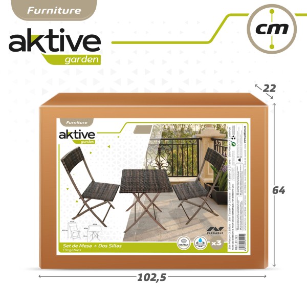 Conjunto de mesa e cadeiras de terraço dobrável | Distria
