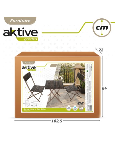 Conjunto de mesa e cadeiras de terraço dobrável | Distria