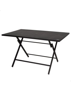 Aktive Mesa de jardim dobrável em aço preto 121x75x69 cm | Distria