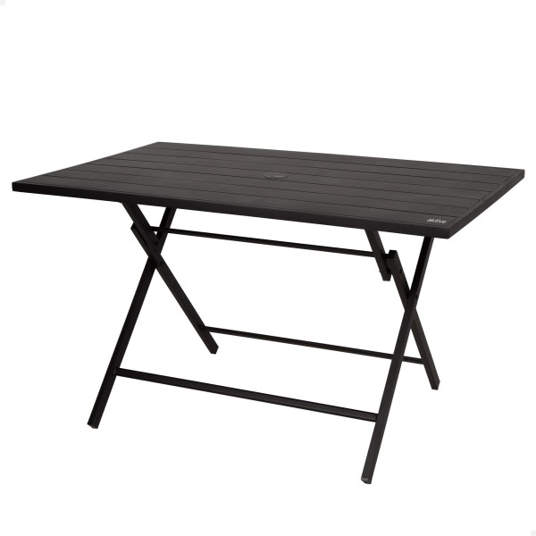 Aktive Mesa de jardim dobrável em aço preto 121x75x69 cm | Distria