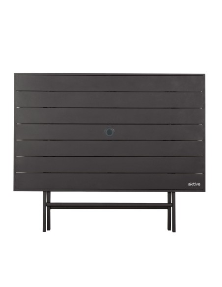 Aktive Mesa de jardim dobrável em aço preto 121x75x69 cm | Distria