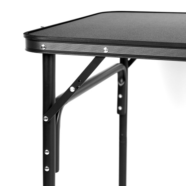 Mesa de acampamento dobrável preta antiderrapante | Distria