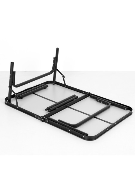 Mesa de acampamento dobrável preta antiderrapante | Distria