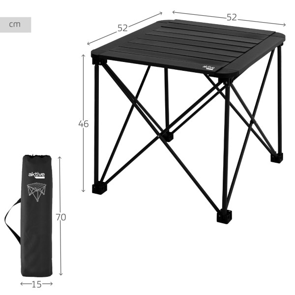 Mesa de camping dobrável anti-roll Aktive | Distrito
