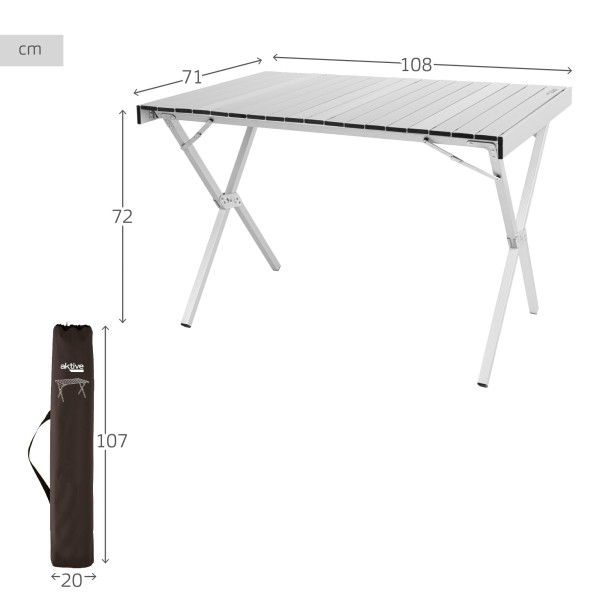 Mesa plegável camping desmontável Active | distribuição