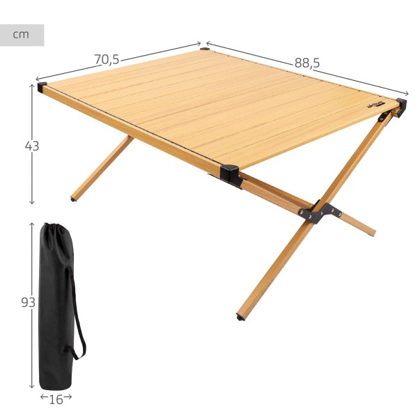 Mesa dobrável glamping Aktive | Distria