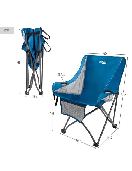 Cadeira de campismo dobrável anti-roll e respirável | Distria