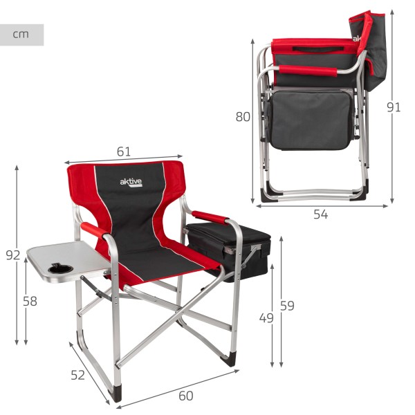Silla camping diretor com mesa y bolsa termet | Distria