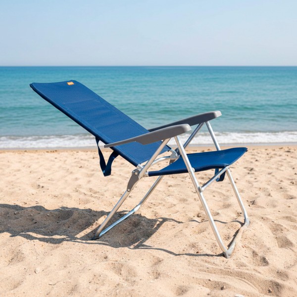 Cadeira de praia alta dobrável extra plana | Distria