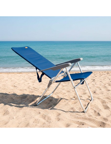 Cadeira de praia alta dobrável extra plana | Distria