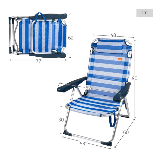 Cadeira de praia e espreguiçadeira dobrável | Distria