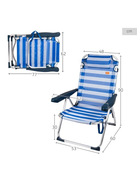 Cadeira de praia e espreguiçadeira dobrável | Distria