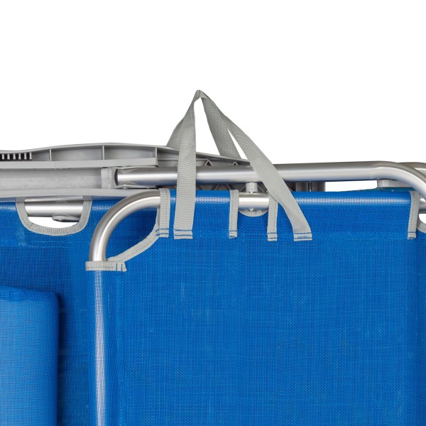 Cadeira Dobrável Azul 5 posições com Almofada | Distria