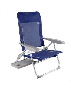 Cadeira de praia dobrável Slim com mesa lateral | Distria