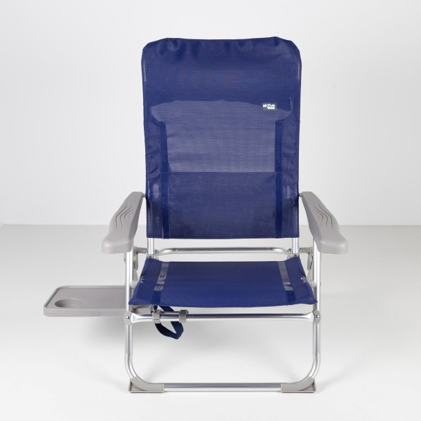 Cadeira de praia dobrável Slim com mesa lateral | Distria