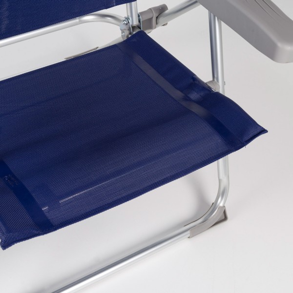 Cadeira de praia dobrável Slim com mesa lateral | Distria