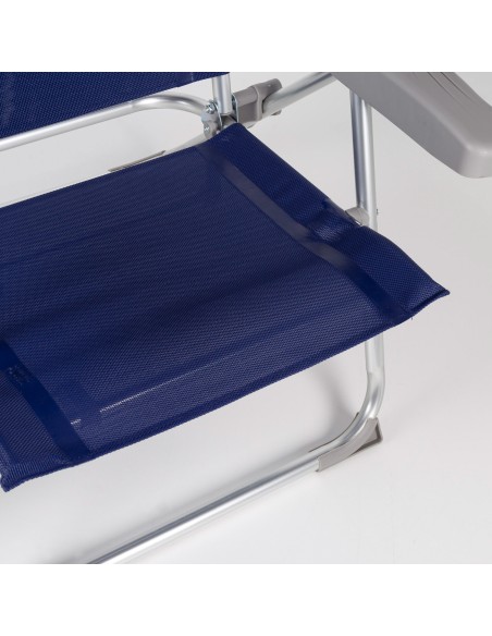 Cadeira de praia dobrável Slim com mesa lateral | Distria