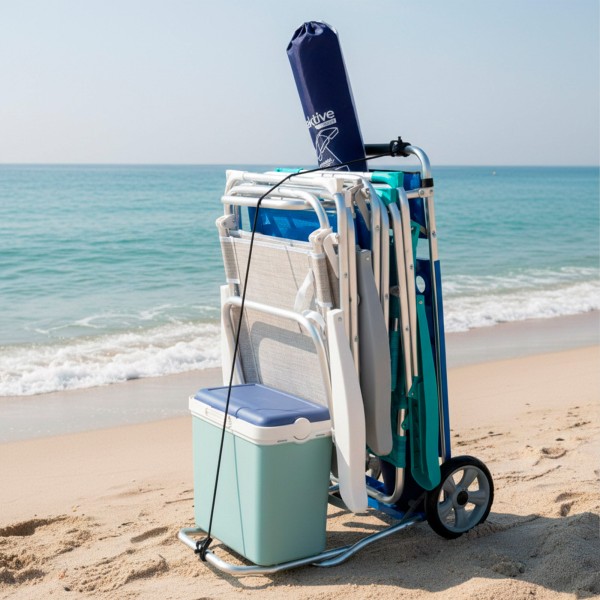 Carro mesa playa plegable 2 em 1 | Distria