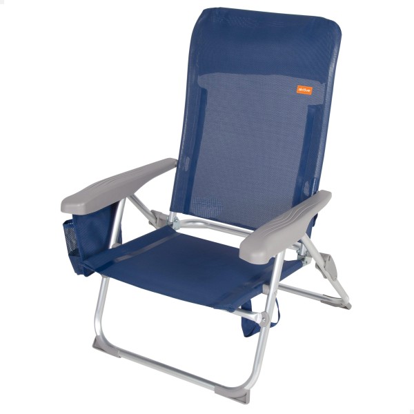 Cadeira de praia dobrável extraplana com bolso lateral | Distria