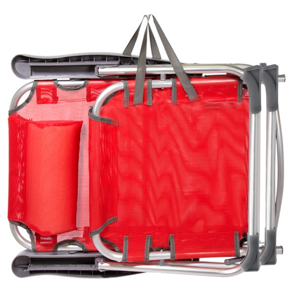 Pack poupança de 2 cadeiras de praia vermelhas 48x60x90 cm | Distrito