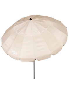 Guarda-chuva de praia corta-vento creme 240 cm | Distria