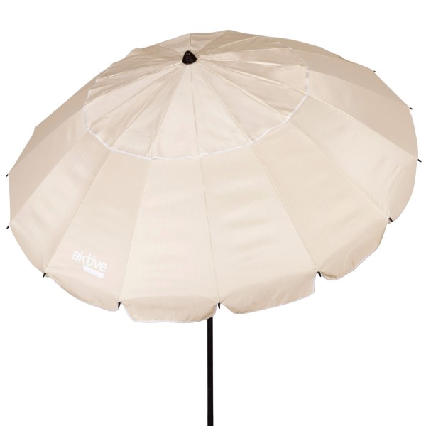 Guarda-chuva de praia corta-vento creme 240 cm | Distria