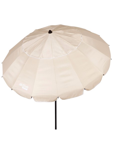 Guarda-chuva de praia corta-vento creme 240 cm | Distria