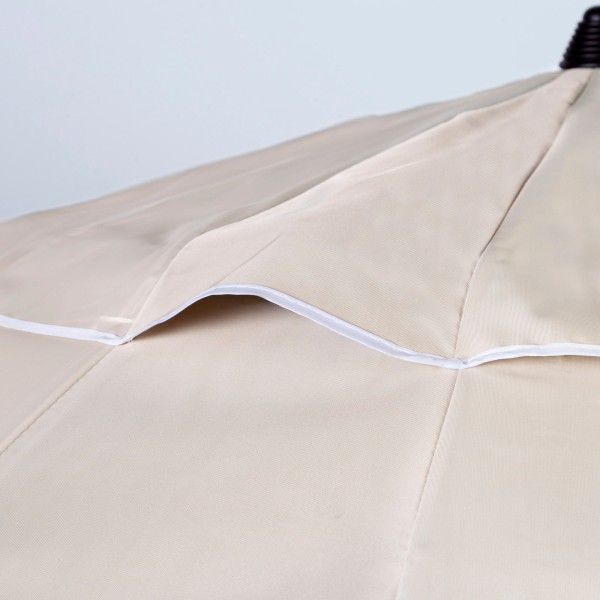 Guarda-chuva de praia corta-vento creme 240 cm | Distria