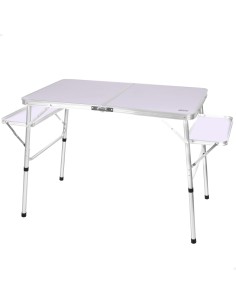 Mesa de camping dobrável 96x60 cm, altura ajustável, malva | Aktive