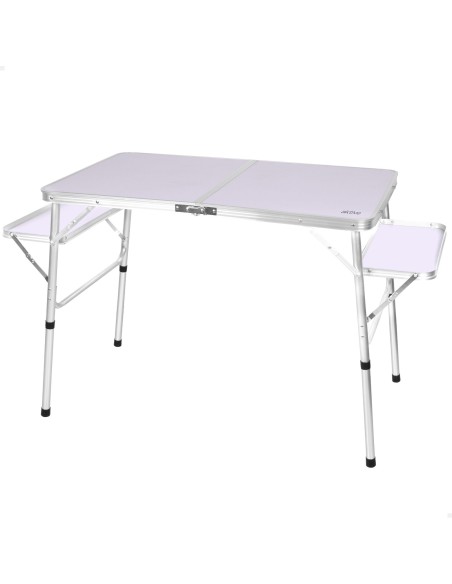 Mesa de camping dobrável 96x60 cm, altura ajustável, malva | Aktive