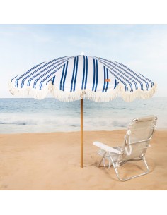 Aktive Guarda-sol de praia 200 cm com franjas listradas | Distria 2