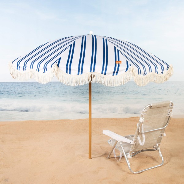 Aktive Guarda-sol de praia 200 cm com franjas listradas | Distria