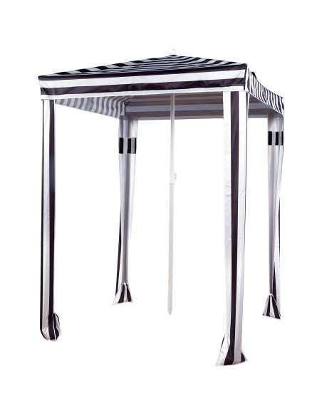Guarda-sol de praia 2 em 1 conversível em tenda 145x145 cm | Aktive