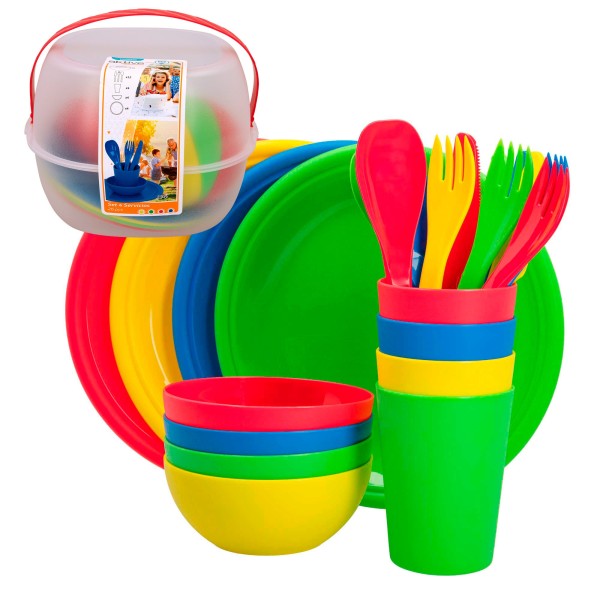 Set utensílios picnic 4 pessoas | Distria.com