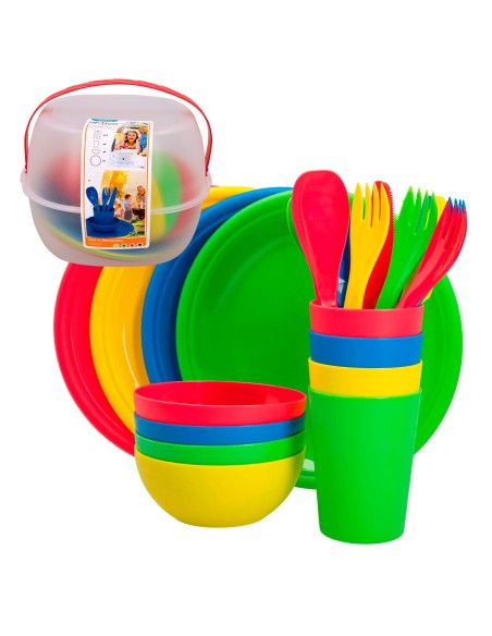 Set utensílios picnic 4 pessoas | Distria.com