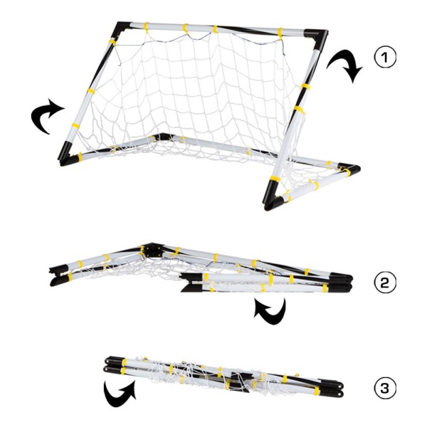 Gol de futebol dobrável com bola e insuflador | Distria