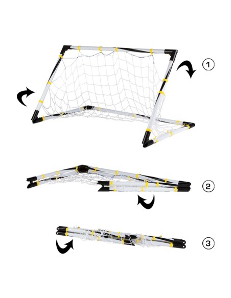 Gol de futebol dobrável com bola e insuflador | Distria