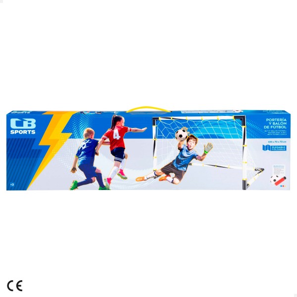Gol de futebol dobrável com bola e insuflador | Distria