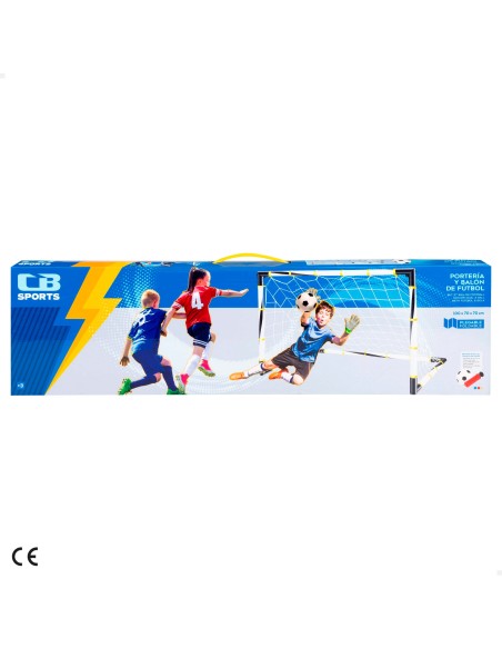 Gol de futebol dobrável com bola e insuflador | Distria